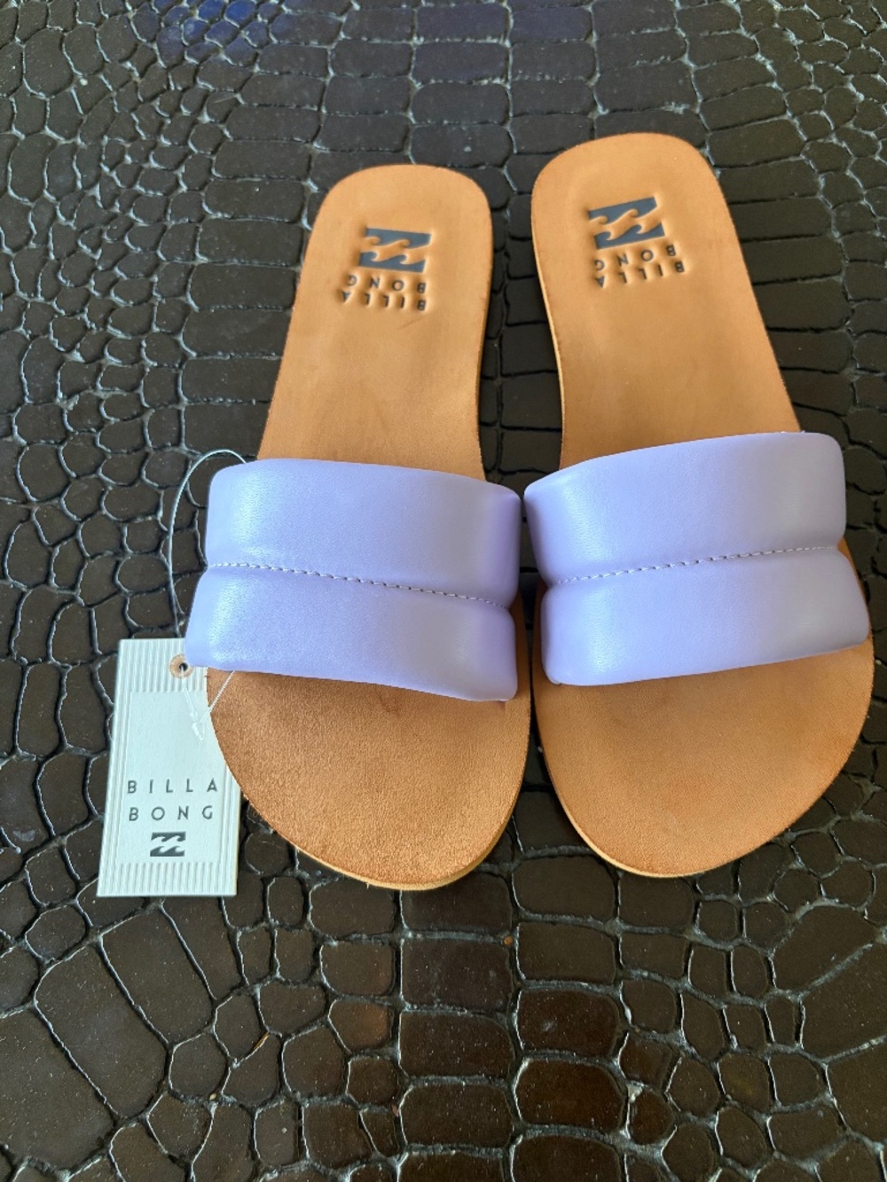 Billabong Liv Purple, Slide Sandals.
